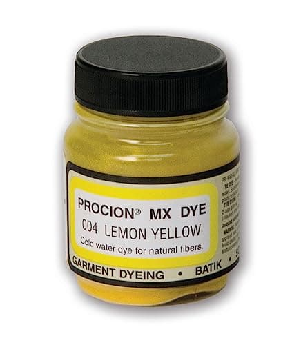 Jacquard Procion MX Tie Dye Powder Lemon Yellow 23 Ounce Jar for Fabric and Clothing Permanent and Washfast