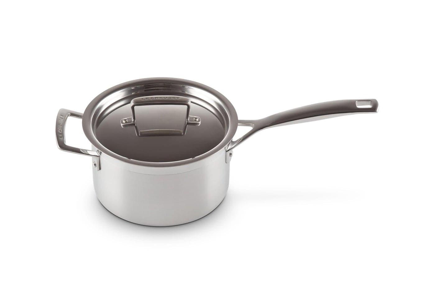 Le Creuset Stainless Steel Classic 3-Ply Saucepan, 3qt