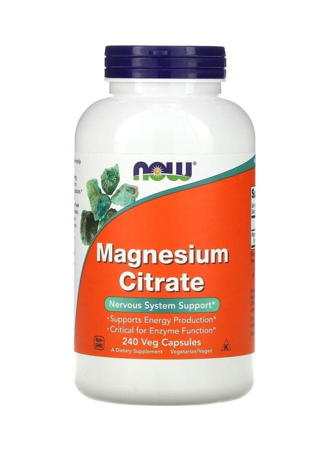 Magnesium Citrate Dietary Supplement - 240 Capsules