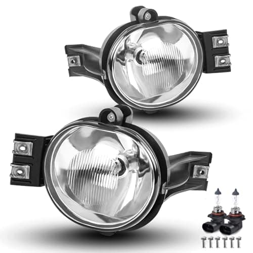 PIT66 Front Bumper LED Fog Lights, Compatible with 2002-2008 Dodge Ram 1500/2003-2009 Dodge Ram 2500 3500 Left/Right 55077475AE, 55077474AE, CH2592121