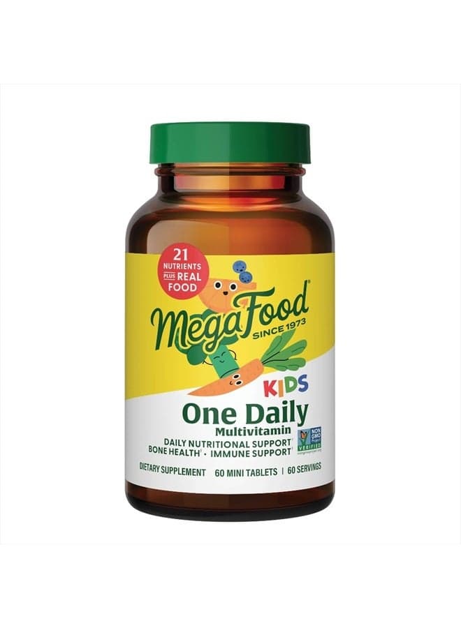 Kids One Daily Multivitamin - Convenient Mini Multivitamin For Kids - Kids Vitamins With Zinc, Vitamin C, B Vitamins & Vitamin D - Vegetarian, Gluten Free, Non GMO - 60 Tablets, 60 Servings
