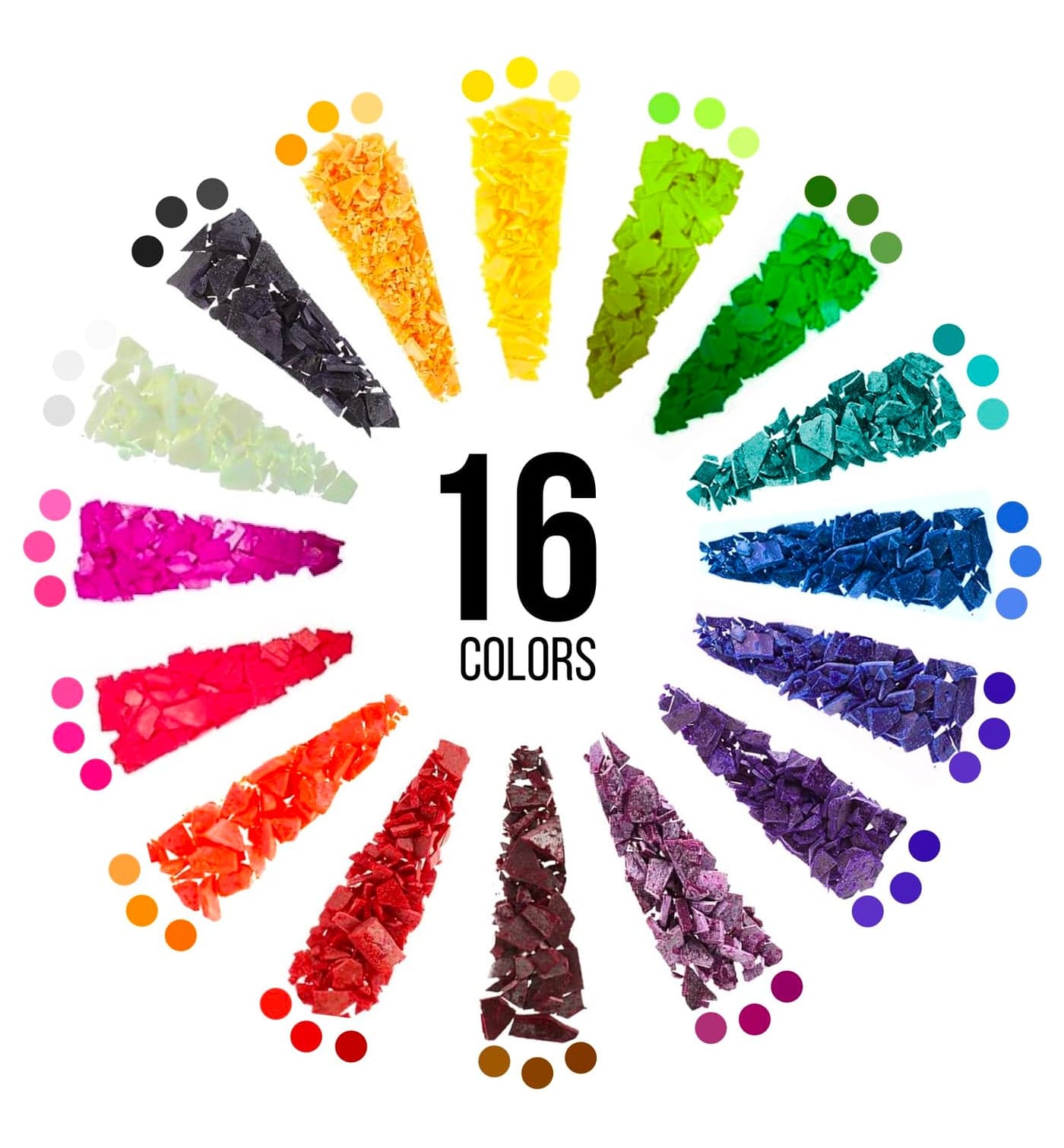 Craft911 Candle Color Dye for Soy Wax - 16 Colors (3g Each) Candle Wax Dye for Candle Making | Natural Cosmetic Grade Candle Dyes for Candle Making | Candle Dye