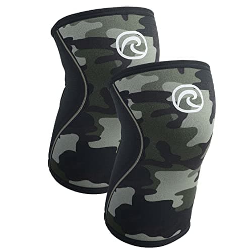Rehband 5mm Knee Sleeves for Functional Training, Cross-Training & Powerlifting, Weightlifting Knee Support made of Neoprene, Unisex, Colour:Camo - 1 Pair, Size:Medium