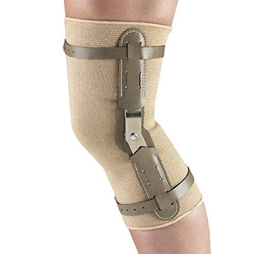 OTC Knee Brace, Hinged Bars, Knit Elastic