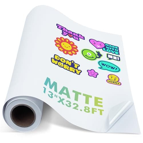 Koala Printable Vinyl Sticker Paper Roll for Inkjet Printers 13 inch x 328 ft White Matte Sticker Paper WaterResistant and Durable Sticker Pritner Paper