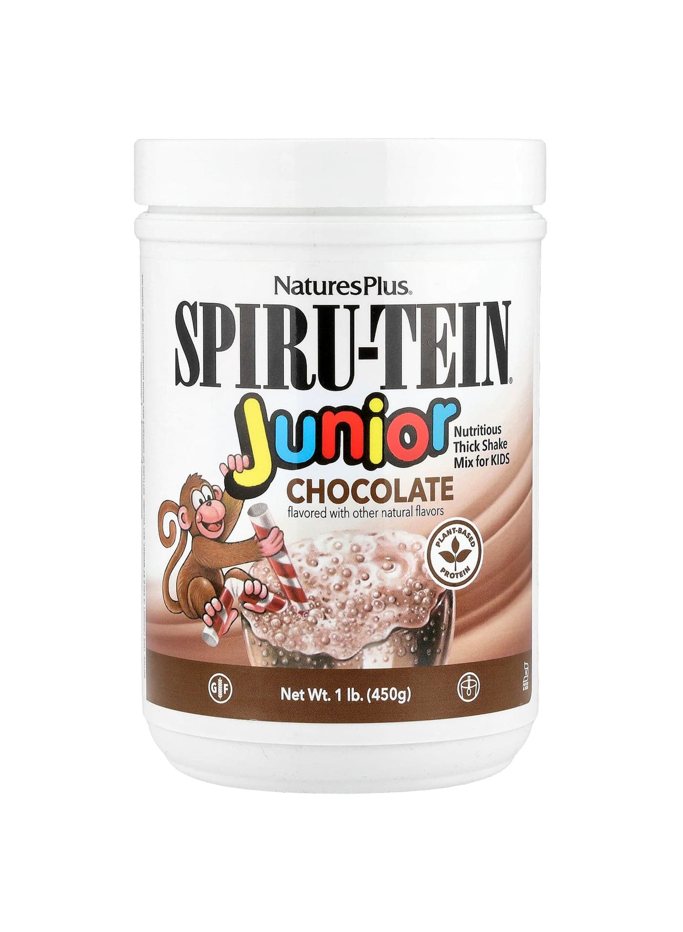 Spiru-Tein Junior, Nutritious Thick Shake Mix For Kids, Chocolate, 1 lb (450 g)