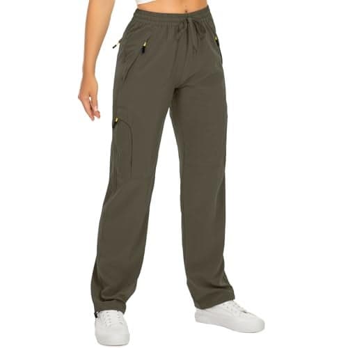 Toomett Womens Hiking Cargo Pants Quick Dry UPF50 Outdoor Pants for Women Fishing Safari Travel Pants with Pockets6608 Light Brown2XL