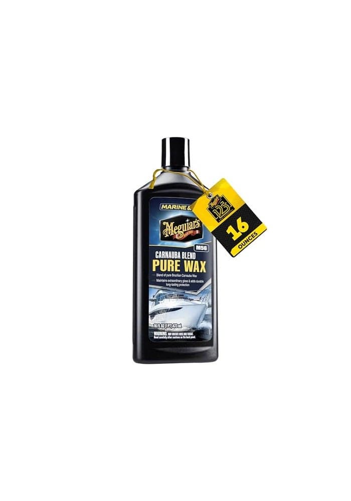 Meguiars MarineRv Pure Wax Carnauba Blend Boat WaxMarine Wax Boat Polish That Delivers LongLasting Protection Use On Gel Coat Fiberglass And Painted Finishes On Boats And Rvs 16 Oz Bottle