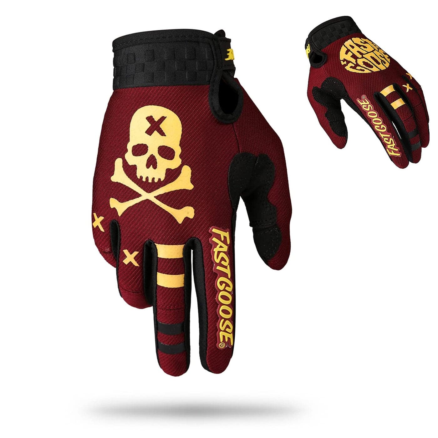 FASTGOOSE Dirt Bike Motocross Gloves Motorbike Riding Bike Gloves for Off Road Racing Cycling Maroon Large