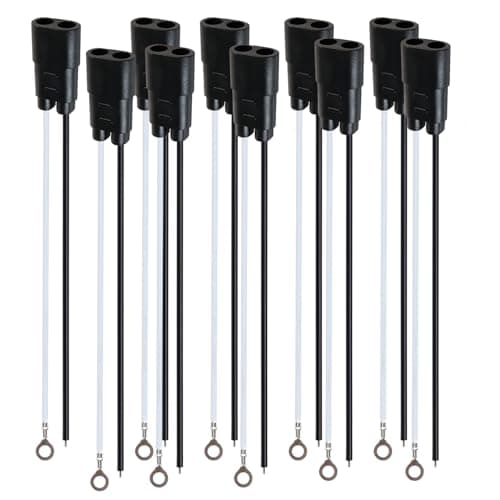 10 Pcs Ledvillage 2 Prong Female Bullet Plug Wiring Harness Socket Pigtail Harness 7 Length Double Socket 0180 Bullet 2 Prong Socket Double Female Plug