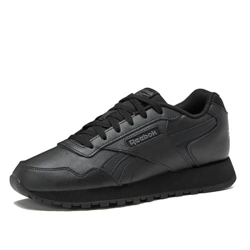 Reebok Glide Sneakers for Men - Black or White Tennis Shoes Size 7 to 15, Black/Pure Grey, 3.5