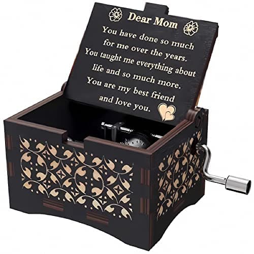 GOWOLA Gifts for Mom from Son/Daughter Music Box Personalize Engraved Gifts for Christmas/Birthday//Mothers Day