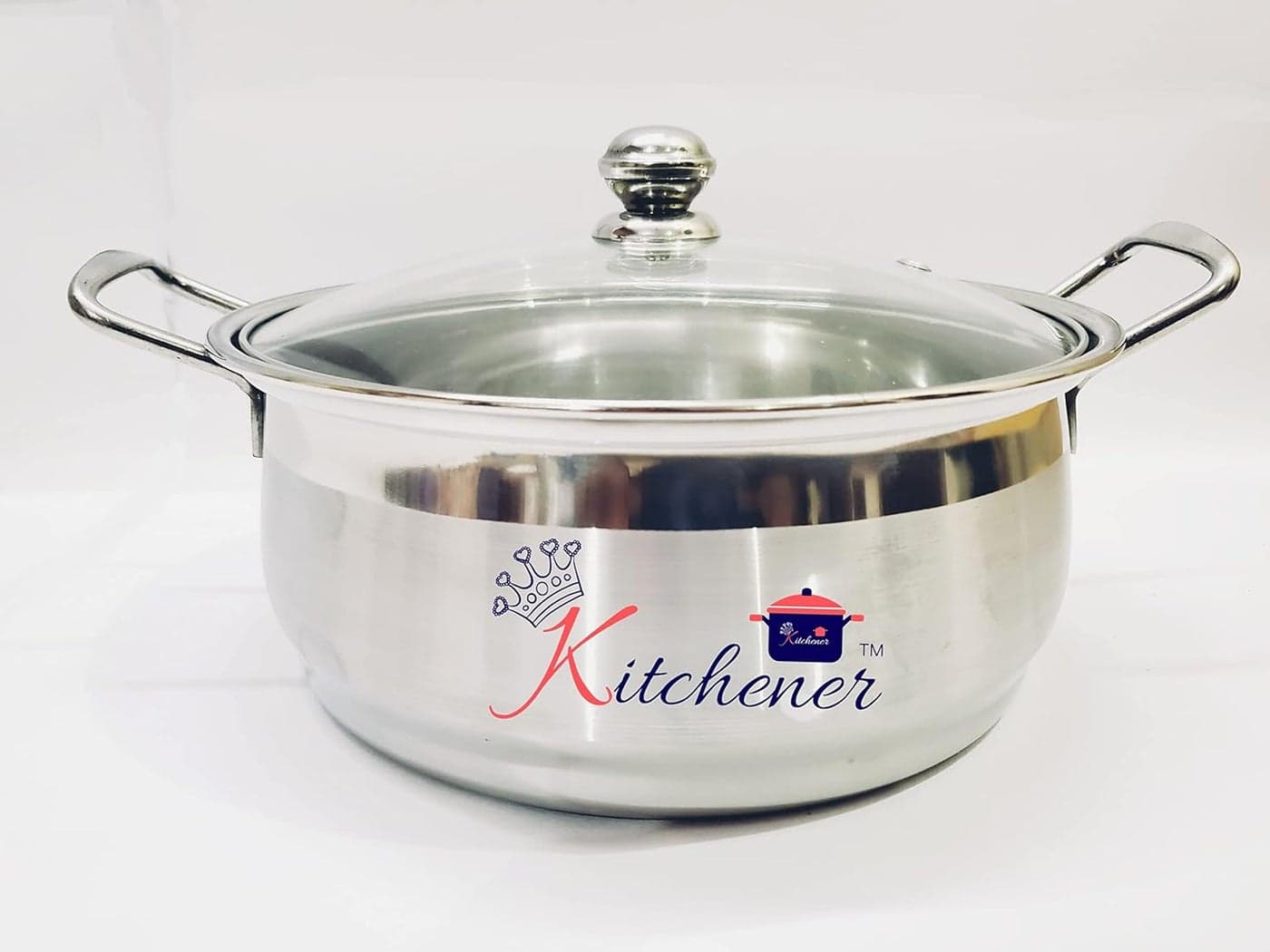 Kitchener Stainless Steel Omega Dish Handi Glass Lid