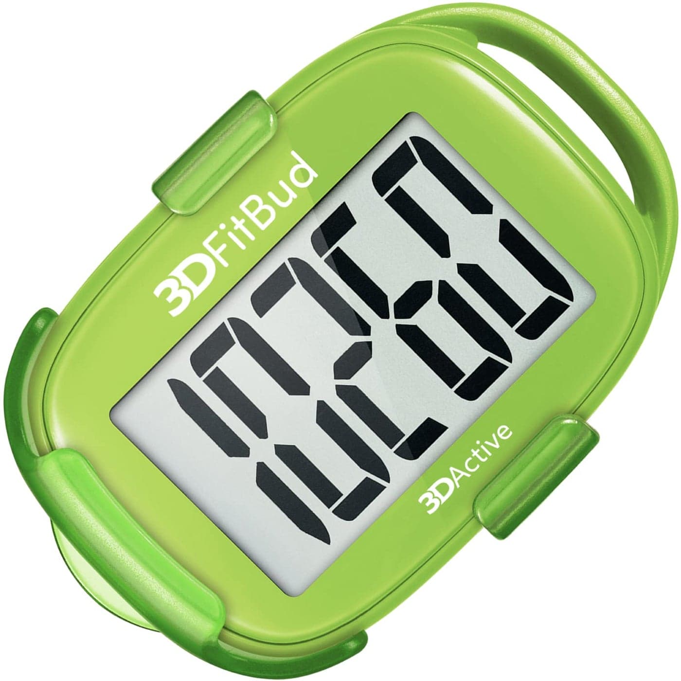 3DFitBud Simple Step Counter Walking 3D Pedometer from 3DActive with Clip & Lanyard - A420S - Green