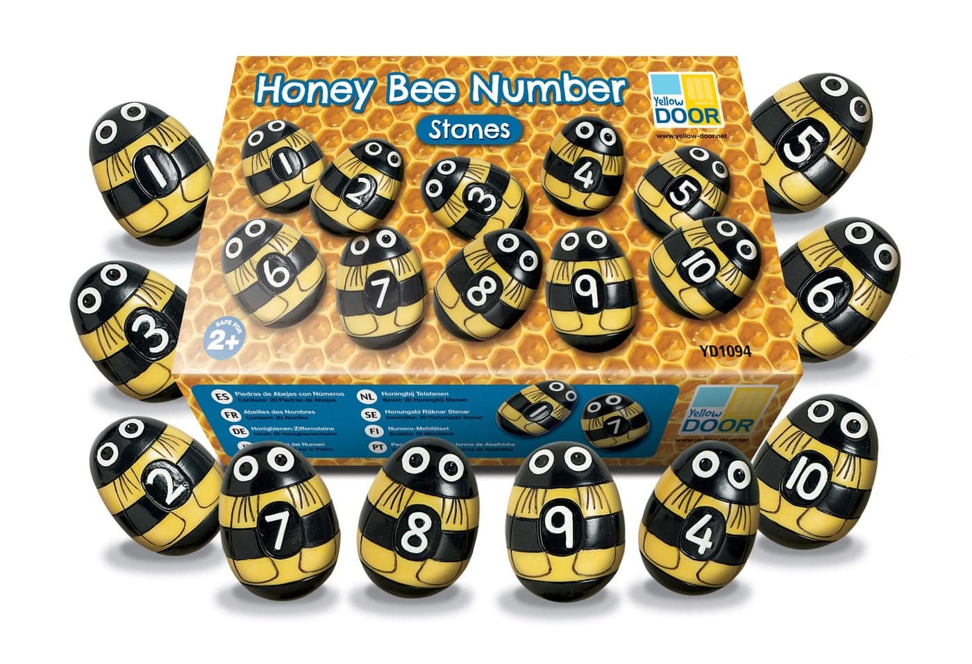 Yellow Door Honey Bee Number Stones Set of 20