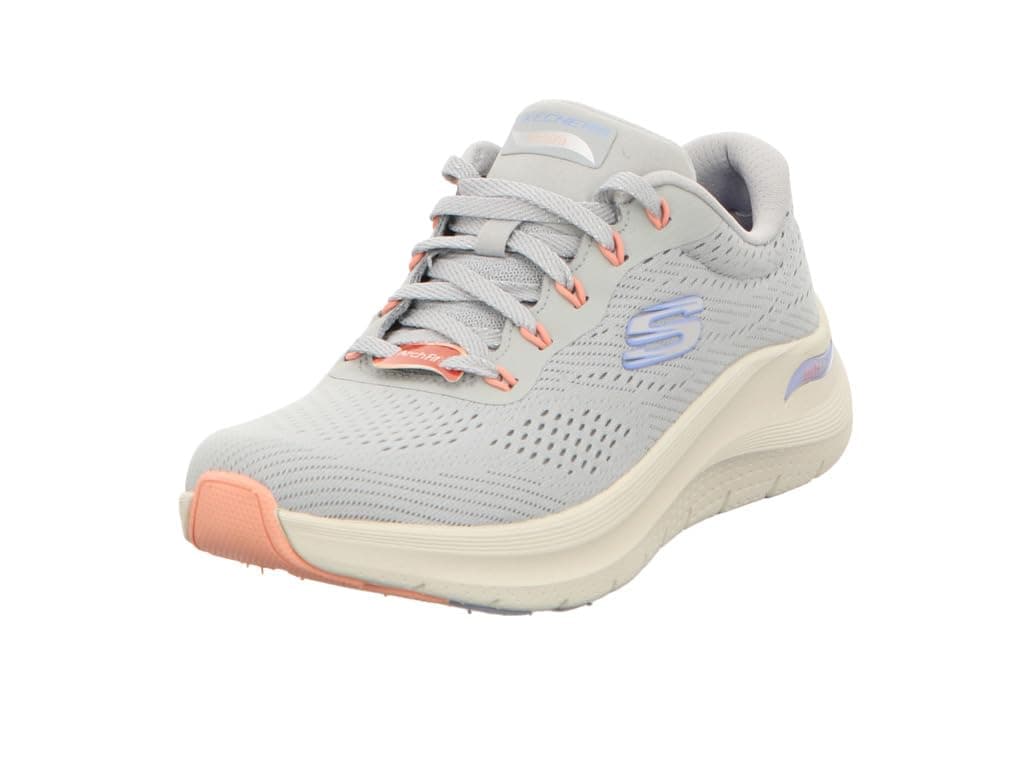 Skechers Womens Arch FIT 2.0 - Big League Light Gray Multi Casual Sneakers