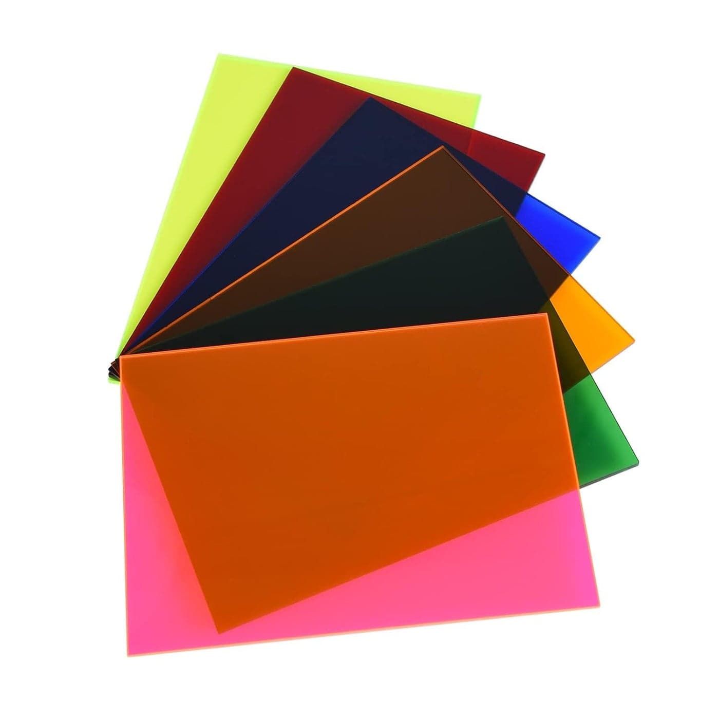 SHOPEE 6 Pack Colored Cast Transparent Laser cut Acrylic Sheets 12x16 Inch 3mm Thickness Square Plexiglass Clear Acrylic Sheet Board For Glass Art Painting DIY Crafts Projects Photo Frames