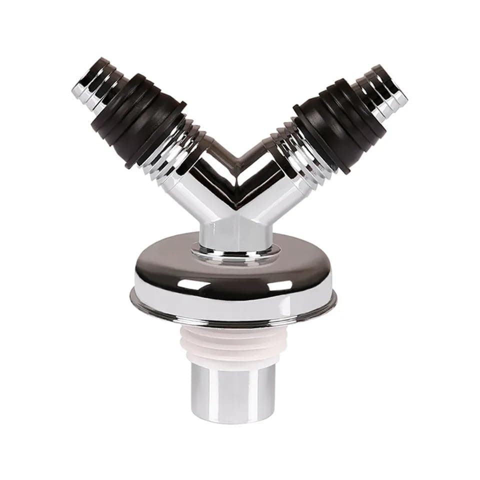 Rasdion Bathroom Floor Drain Connector Assembly Drainer for Washing Machine Outlet Pipe Connector YModel with Coupling