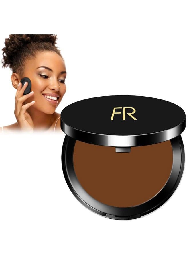 Cream To Powder Foundation by Flori Roberts, Full Coverage for Women of Color or Deeper Skin Tones, Long Lasting Makeup, Matte Finish, Covers Uneven Complexion and Hides Imperfections, 0.30 oz
