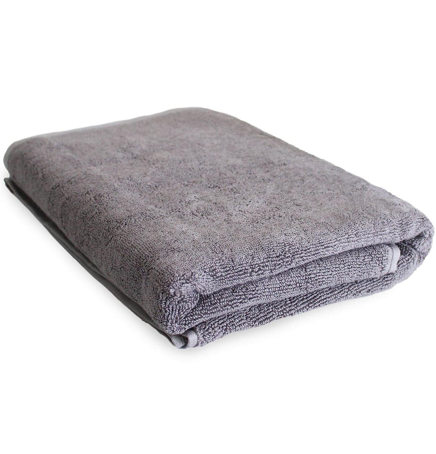 AUXIMPRO Bamboo Bath & Swim Towel, Super Absorbent & Soft, Antibacterial, 600 GSM, Full Size 140 cm x 70 cm, Grey
