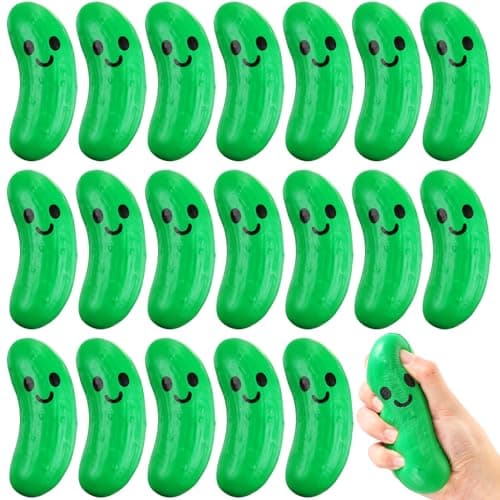 Arrowbash 30 Pcs Pickle Stress Balls Cinco De Mayo Funny Emotional Stress Balls for Adults Employee Appreciation Gifts Squeezable Foam Relief Mexican Festival Gifts for Coworker Teacher Team Staff