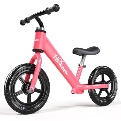 HAWEEK Toddler Balance Bike 12 No Pedal Training Bike for Kids 25 Years Adjustable Seat Handlebar Best Gifts for 13 Boys Girls Pink