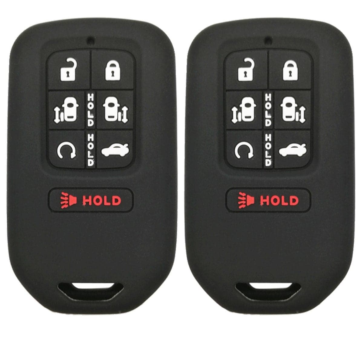 2Pcs Coolbestda Silicone 7buttons Key Fob Remote Skin Cover Protector Keyless Entry Case Accessories for 2018 2019 2020 2021 2022 2023 2024 2025 Honda Odyssey Elite Ex A2C98590800 KR5V2X