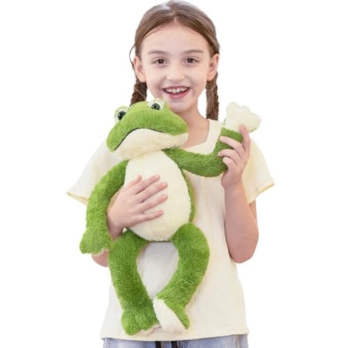 Muiteiur 177 Inch Plush Frog Stuffed Animal Cute Frog Soft Toy with White Belly Stuffed Frog Plush Toy Gift for Kids Girlfriend