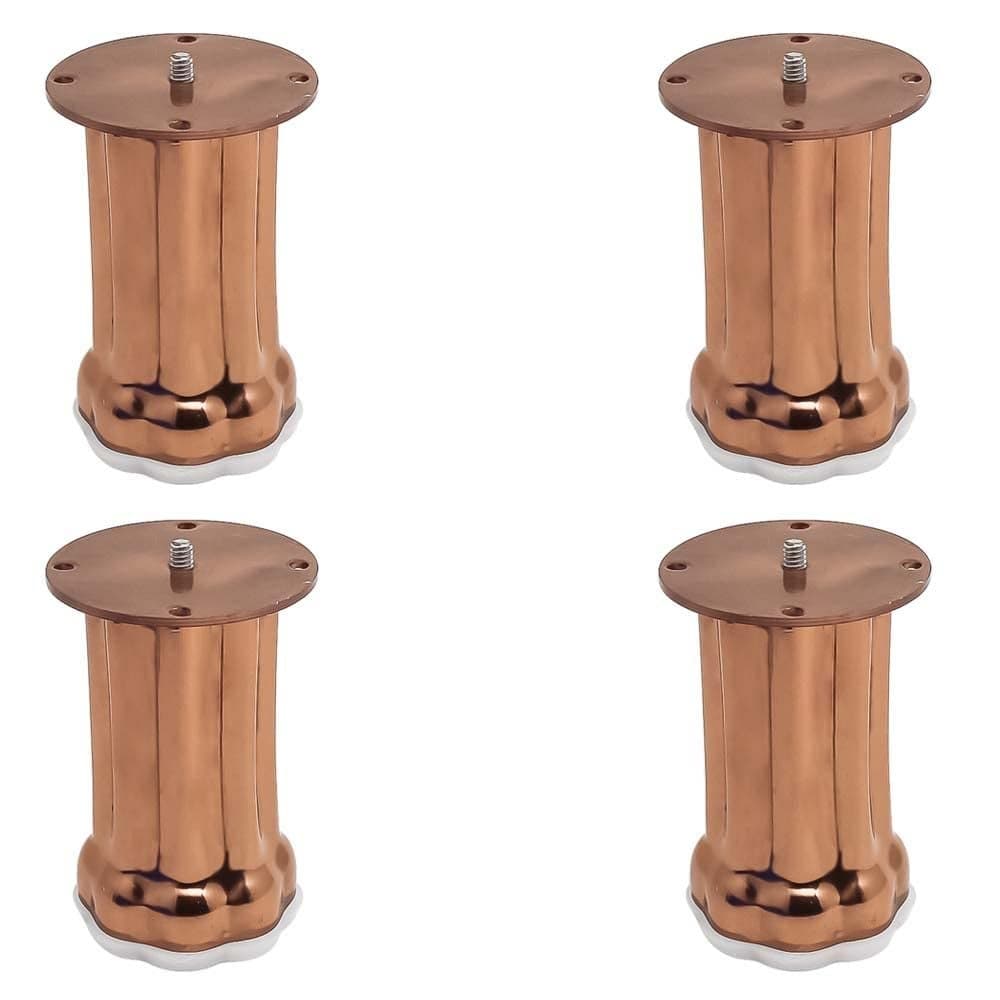 VOLO Furniture Legs 4 Furniture Feet Heavy Duty Sofa Legs Modern Style Furniture Legs DIY Replacement Rose Gold Finish Metal Legs for Table Cabinet Cupboard Sofa Couch Chair Set of 4 pcs