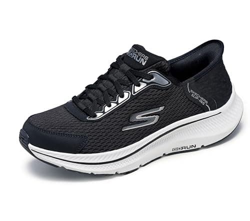 Skechers Men's Hands Free Slip-ins Go Run Consistent 2.0 Empowered Sneaker, Black/White, 10 Wide