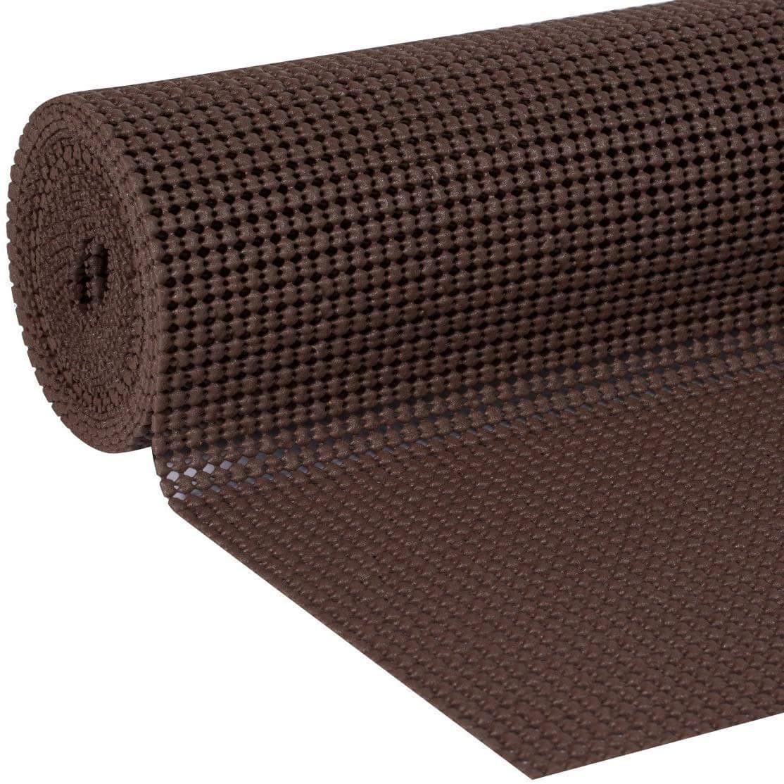 Dianna Sales Non Adhesive Anti Slip Drawer Mat for Shelf and Shelves Strong and Durable Grip Liner Mat for Bedroom Wardrobe Cabinet and Kitchen Place mats 45 x 500 Walnut