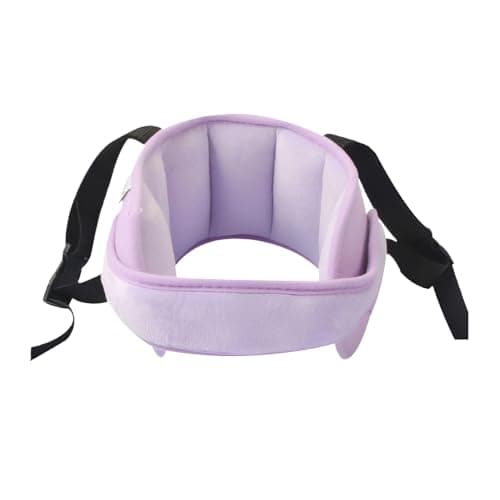 KHGUZ Car Seat Head Support Baby Adjustable Breathable Neck Relief Head Holder Strap Headrest Band Comfortable Automotive Travel Safety Sleeping Accessories Universal for Truck SUV RV Purple