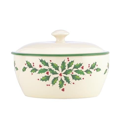 Lenox 847117 Holiday Covered Casserole, Christmas Theme
