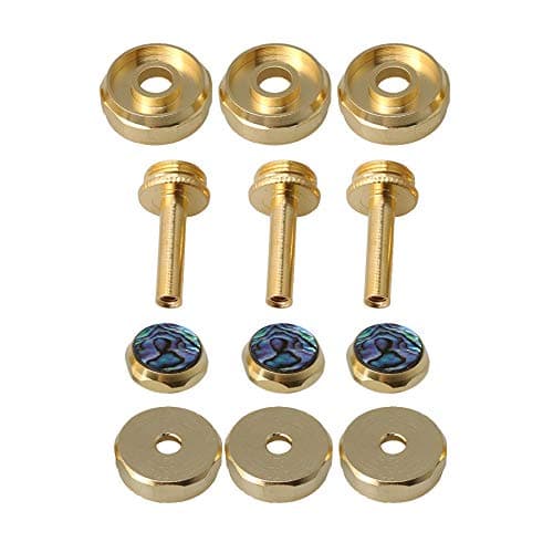 Lovermusic Brass Trumpet Turquoise Finger Buttons + Rods + Valve Covers Repair Accessories Pack of 3