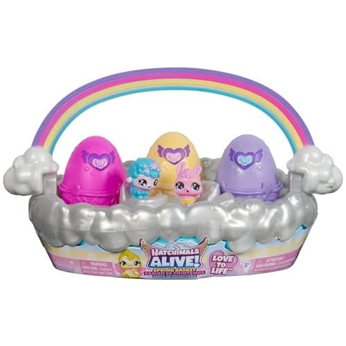 Hatchimals Alive Spring Basket with 6 Mini Figures 3 SelfHatching Eggs Fun Gift and Easter Toy Kids Toys for Girls and Boys Ages 3 and up