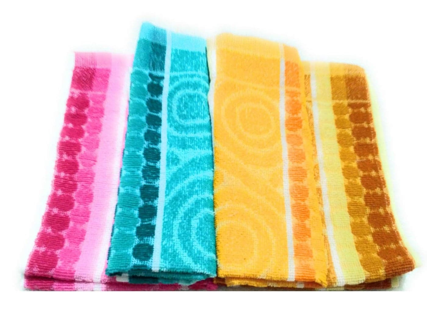 Cotton Colors 300 GSM 4 Piece Cotton Hand Towel Set - Multicolor_D5