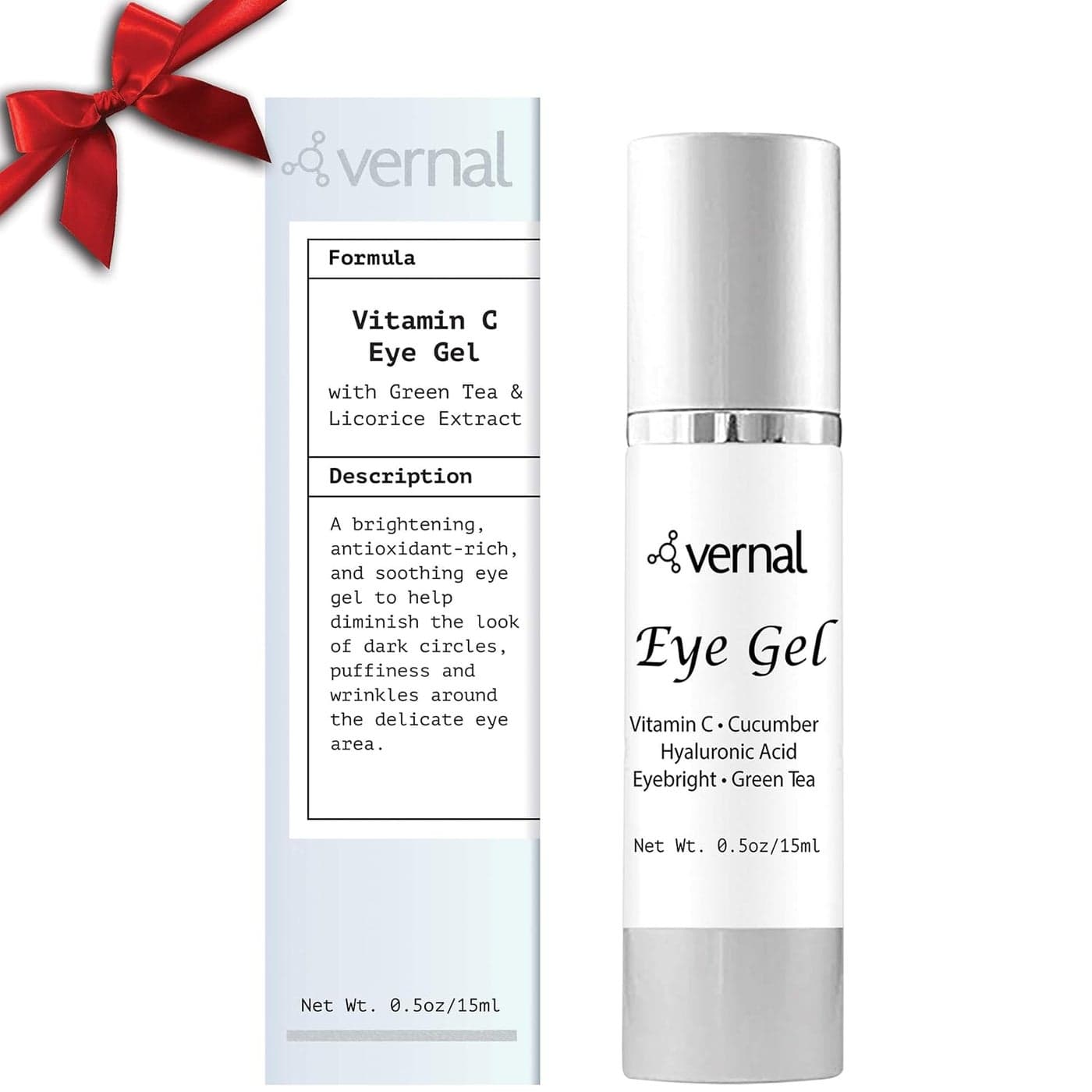 Vernal Anti Wrinkle Eye Cream Vitamin C and Hyaluronic Acid Infused Collagen Eye Cream Dark Circle Depuffing Eye Bag Cream for Dark Circles Puffiness Under Eye Bags Crows Feet Fine Lines