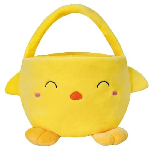 Easter Baskets for Kids, Cute Chick Easter Egg Buckets Huting Festivals Gift for Girls Boys