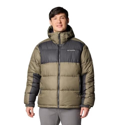 Columbia Mens Pike Lake II Hooded Jacket, Stone Green/Shark, XX-Large