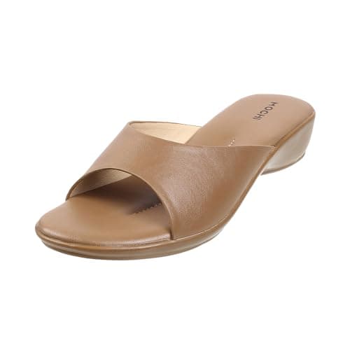 Mochi Women Synthetic Leather Wedge Heel Comfort Fashion Sandal UK/4 EU/37 (41-95)