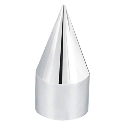 UNITED PACIFIC 10007 Wheel Lug Nut Cover Set, 33mm x 4.13", Chrome, Plastic, Spike, Thread-On