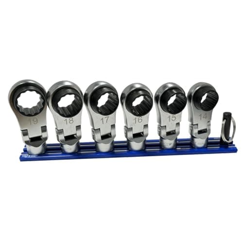 VIM 6 PC. 12PT Nano Flex Offset RATCHETING Attachment Set - 3/8" Drive (14-19MM)
