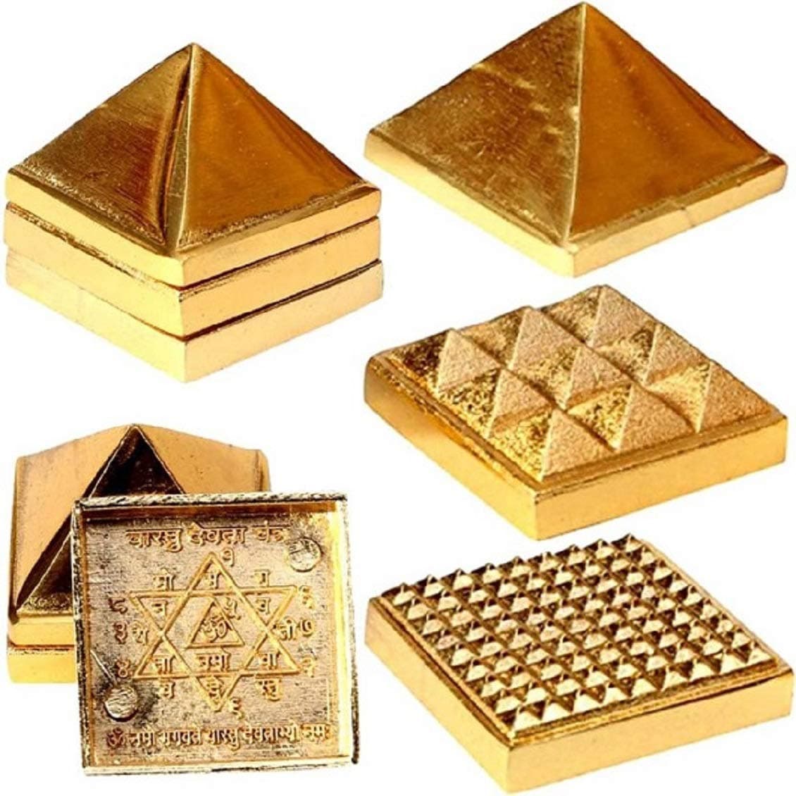 numeroastro Vastu Pyramid Yantra in Ashtadhatu 3 Pcs Set 1 Set