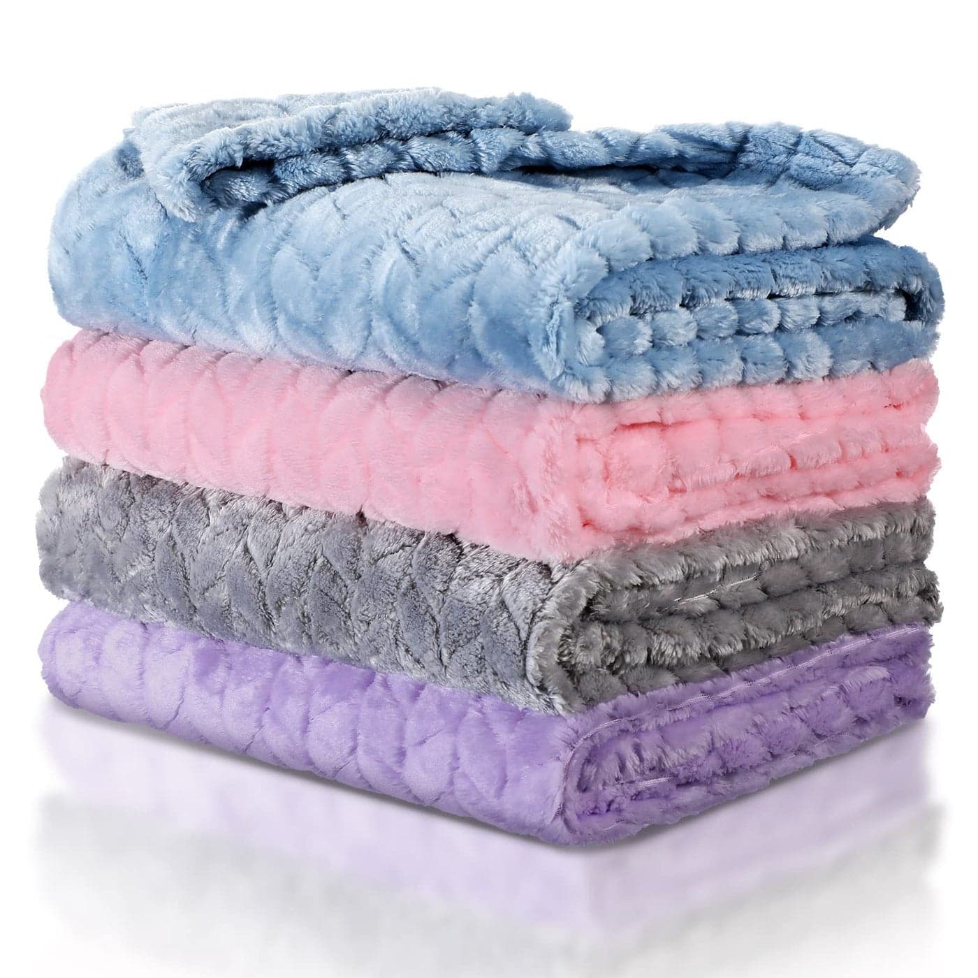 Frienda 4 Pcs Baby Fuzzy Blanket Fluffy Baby Blanket for Boys Girls Soft Warm Infant Newborn Toddler Receiving Nursery Bed Supplies 32 x 24 InchElegant Color