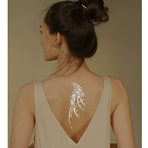 Comet Busters Silver Glitter Temporary Tattoo Body Sticker (BT227)