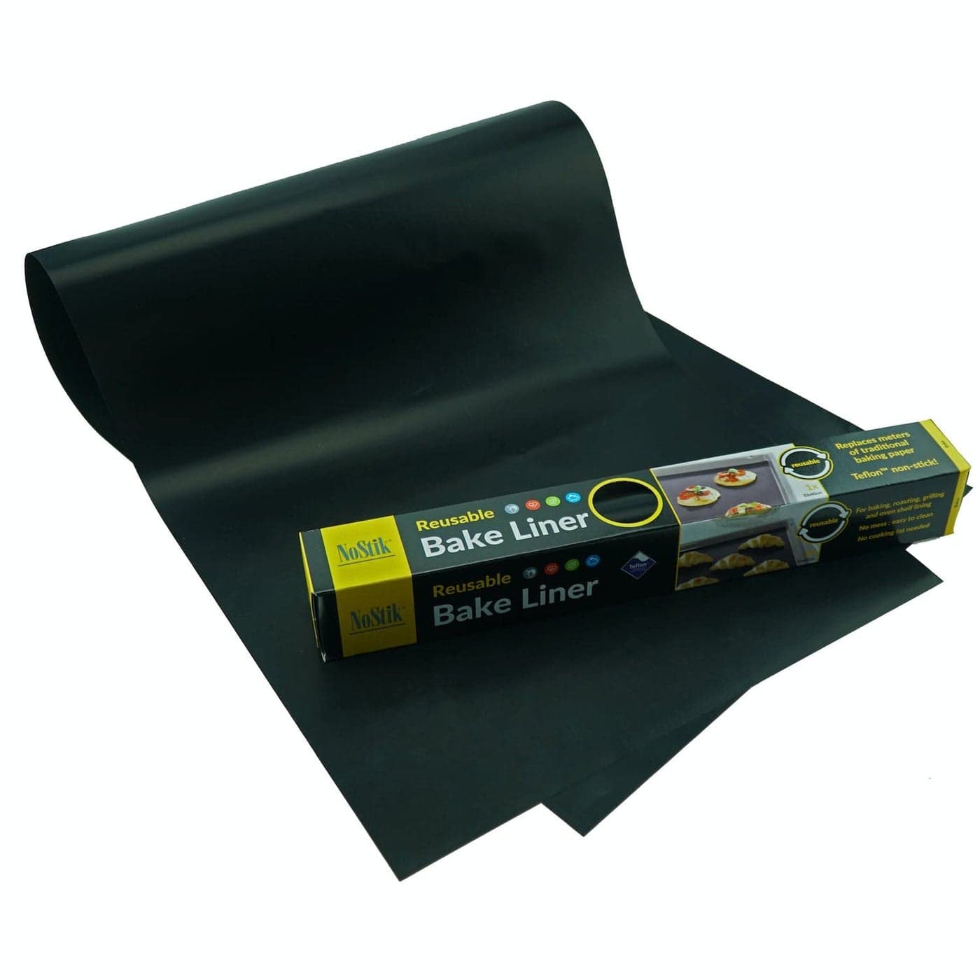 NoStik Reusable Teflon Cooking Mat 1m Roll Non Stick No Mess Baking Sheet PFOA Free BPA Free 5 Year Guarantee 33 x 100cm Roll