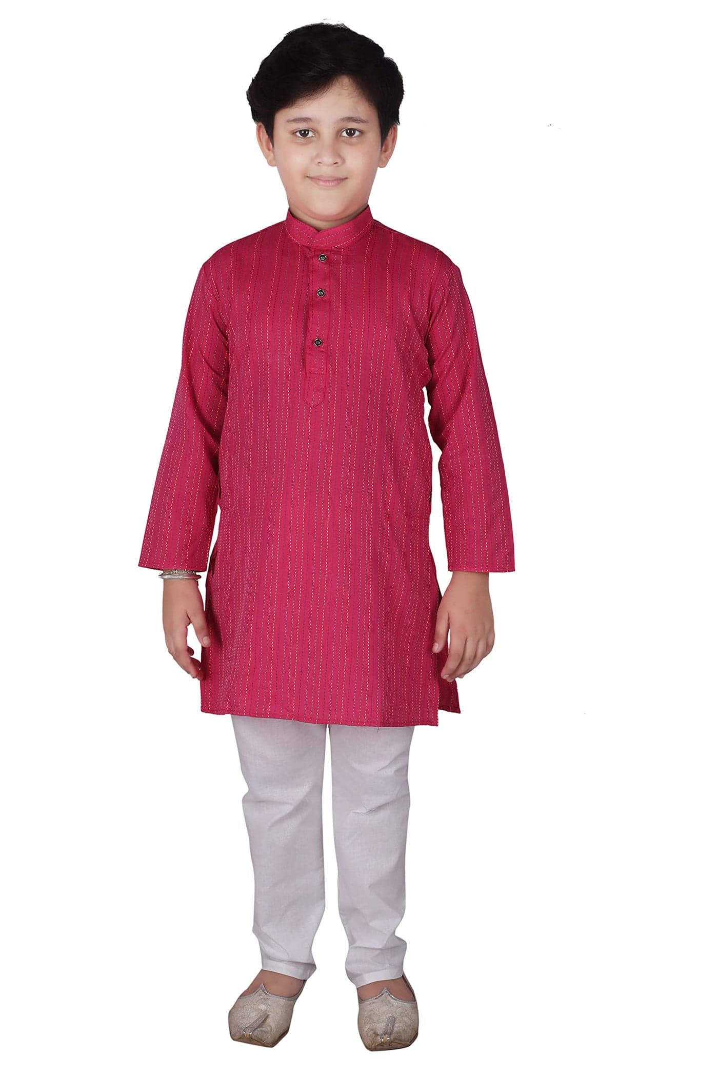 Pro-Ethic Style Developer Boy Cotton Kurta Pajama For Boys Pack Of 1 (S-136), (Pink, 13-14 Years)