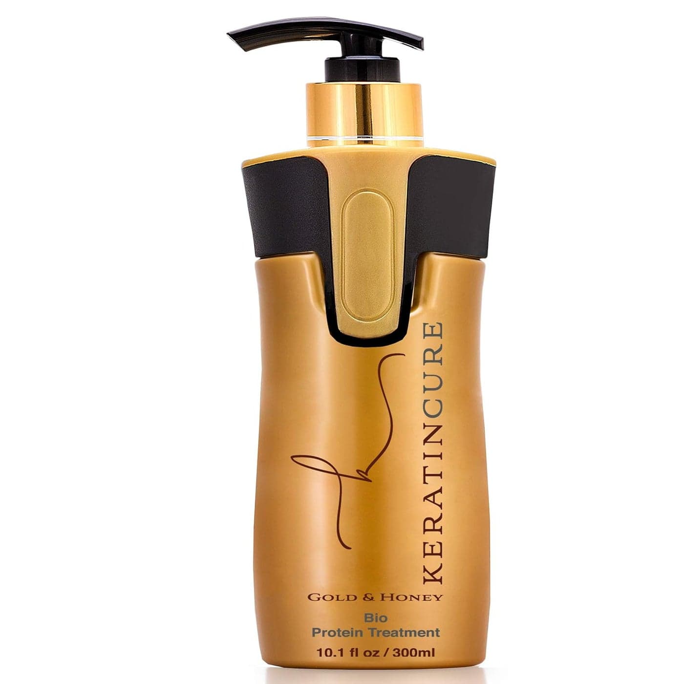 Keratin Cure Best Hair Treatment Gold Honey Bio Protein 10 Oz Safe Repair Straight Professional Complex Straightening Damaged Dry Frizzy Coarse Curly Wavy Queratina Keratina Brasilera Tratamiento