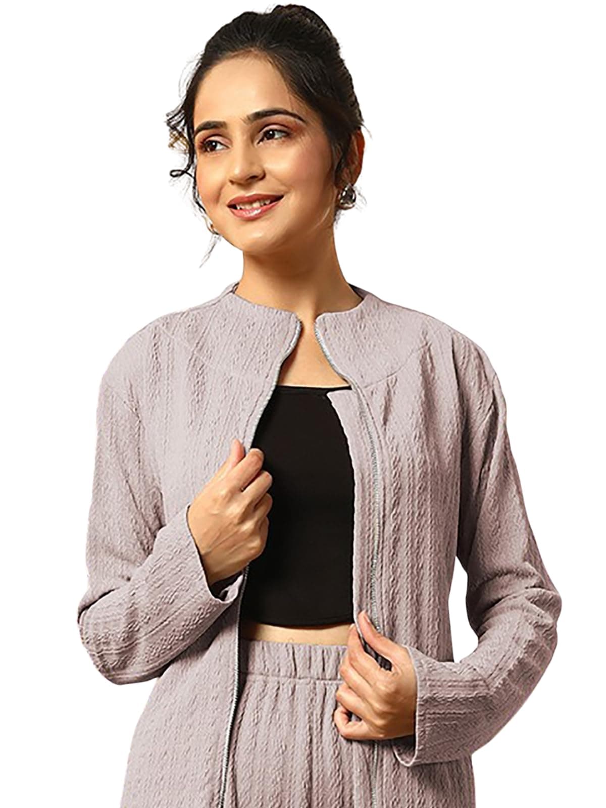 Leriya Fashion Winter Co-ord Set for Women Stylish | Warm Zip Jacket & Pant Set | Winter Wear for Womens Dress | Casual Travel & Loungewear Outfit