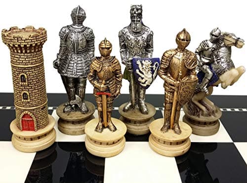 32 Piece Themed Set of Chess Men Pieces NO Board Armored Knights